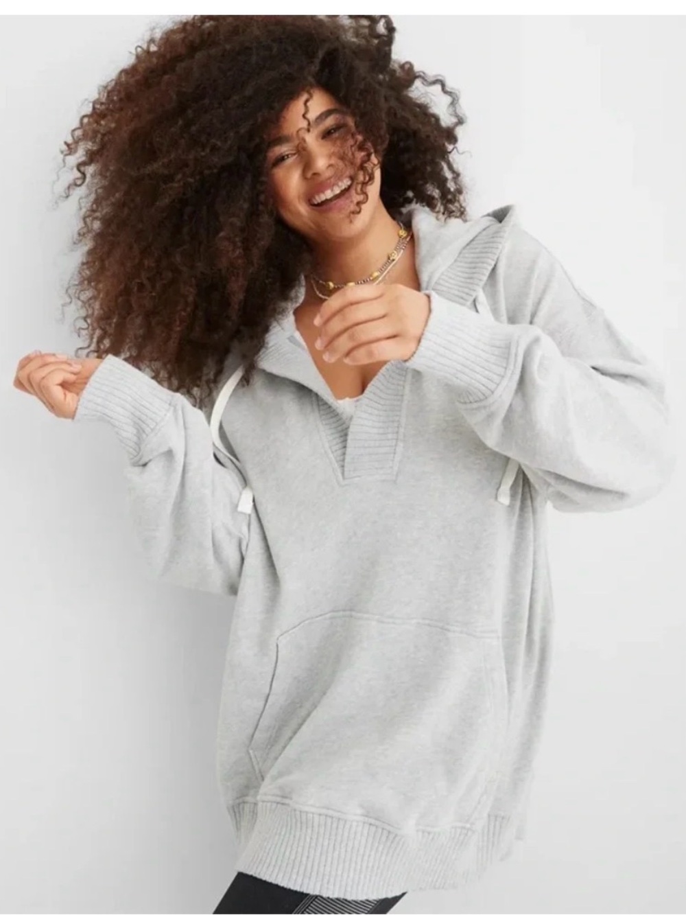 Aerie Down- To-Earth Henley Hoodie
